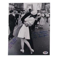 George Mendonsa & Rita Mendonsa Signed 8x10 Photo V-J Day NY Times Square 8/15/45 (PSA) at PristineAuction.com
