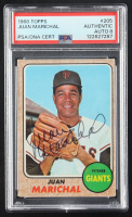 Juan Marichal Signed 1968 Topps #205 (PSA 8) at PristineAuction.com