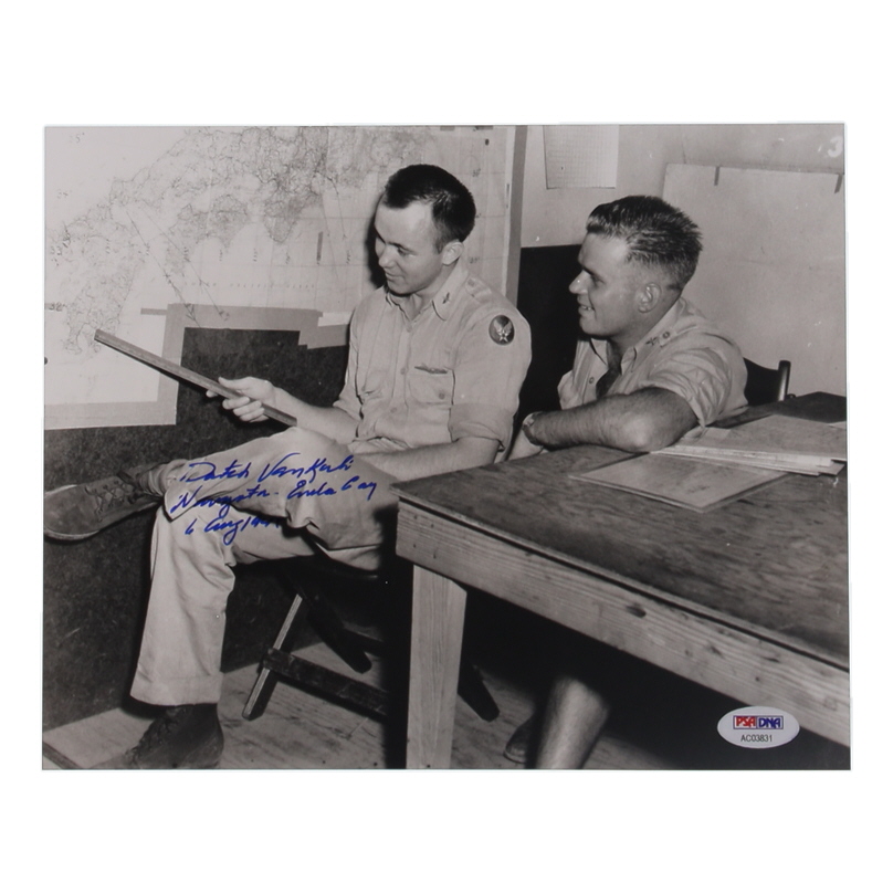Dutch Van Kirk Signed 8x10 Photo (PSA) WWII Enola Gay Navigator at PristineAuction.com Dutch Van Kirk Signed 8x10 Photo (PSA) WWII Enola Gay Navigator at PristineAuction.com