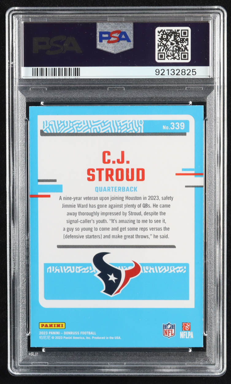 CJ Stroud 2023 Donruss #339 RR RC (PSA 10) at PristineAuction.com CJ Stroud 2023 Donruss #339 RR RC (PSA 10) at PristineAuction.com