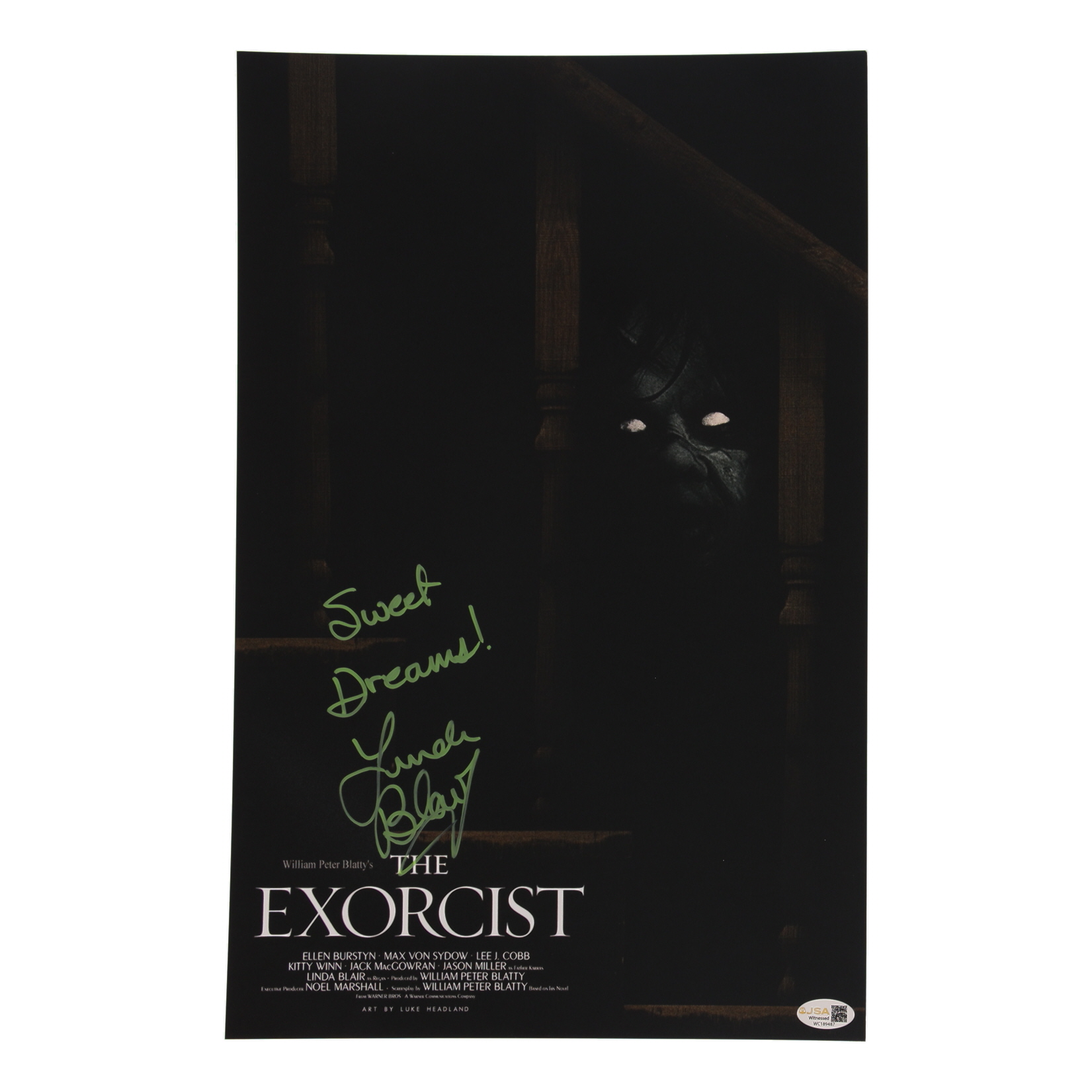 Linda Blair Signed "The Exorcist" 11x17 Photo Inscribed "Sweet Dreams!" (JSA) at PristineAuction.com Linda Blair Signed "The Exorcist" 11x17 Photo Inscribed "Sweet Dreams!" (JSA) at PristineAuction.com