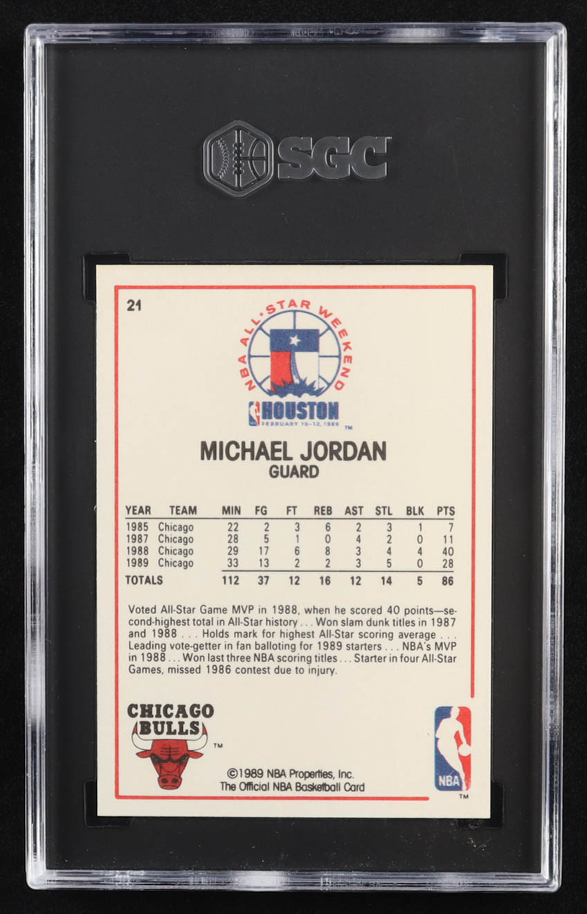 Michael Jordan 1989-90 Hoops #21 AS (SGC 9.5) at PristineAuction.com Michael Jordan 1989-90 Hoops #21 AS (SGC 9.5) at PristineAuction.com