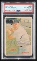 Jackie Jensen Signed 1957 Topps #220 (PSA 8) at PristineAuction.com