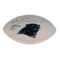 Tetairoa McMillan Signed Panthers Logo Football (Fanatics) at PristineAuction.com