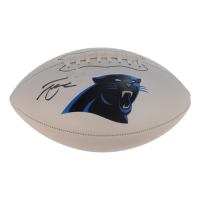 Tetairoa McMillan Signed Panthers Logo Football (Fanatics) at PristineAuction.com