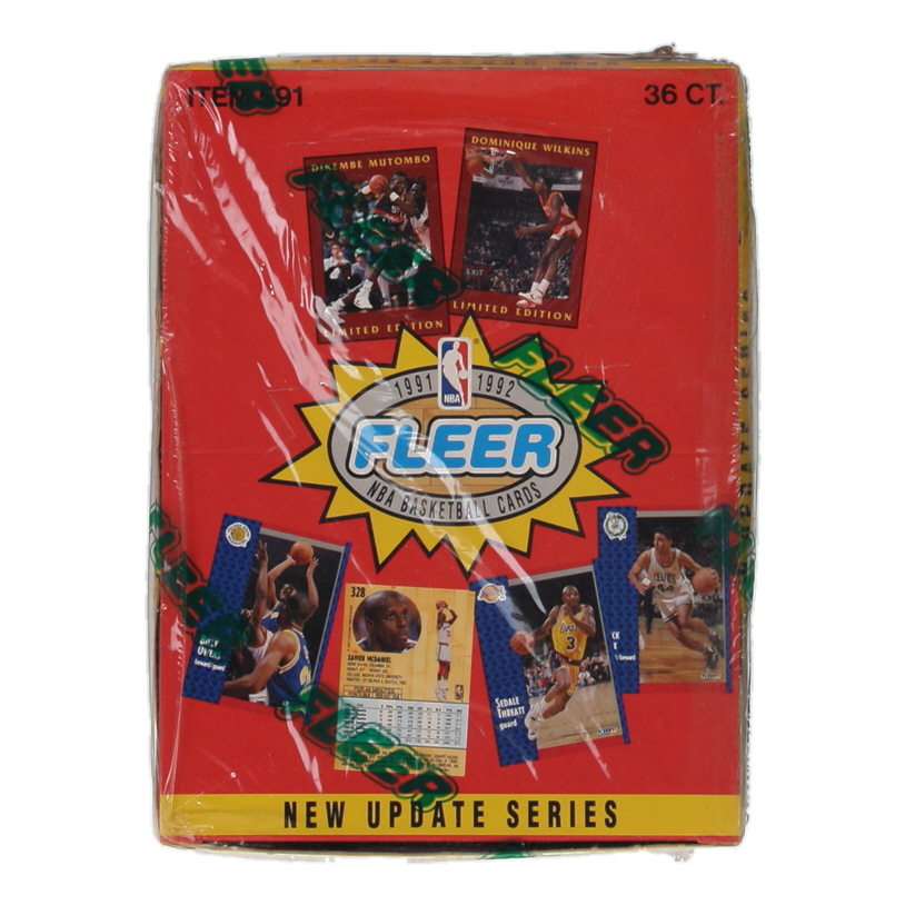1991-92 Fleer Update Basketball Box with (36) Packs at PristineAuction.com 1991-92 Fleer Update Basketball Box with (36) Packs at PristineAuction.com