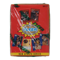 1991-92 Fleer Update Basketball Box with (36) Packs at PristineAuction.com