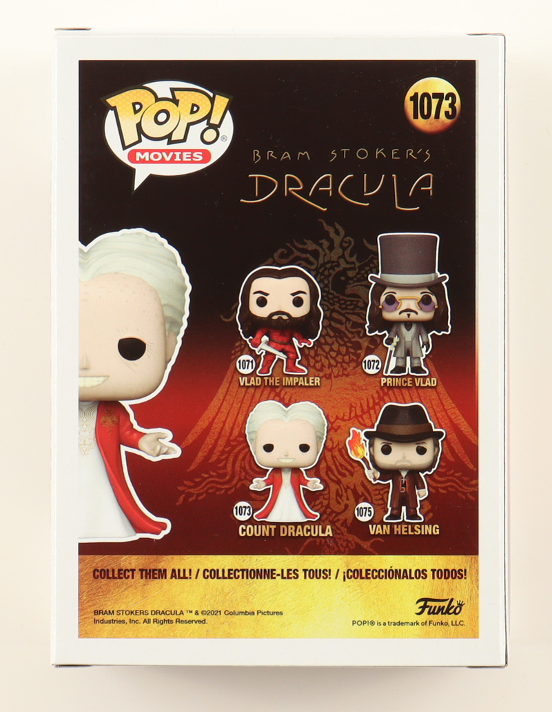 Gary Oldman Signed "Bram Stoker's Dracula" #1073 Count Dracula Funko Pop! Vinyl Figure (ACOA) at PristineAuction.com Gary Oldman Signed "Bram Stoker's Dracula" #1073 Count Dracula Funko Pop! Vinyl Figure (ACOA) at PristineAuction.com