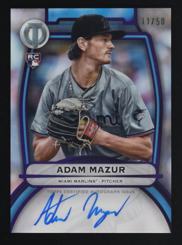 Adam Mazur 2025 Topps Tribute Autographs Purple #TA-MAZ #11/50 at PristineAuction.com Adam Mazur 2025 Topps Tribute Autographs Purple #TA-MAZ #11/50 at PristineAuction.com