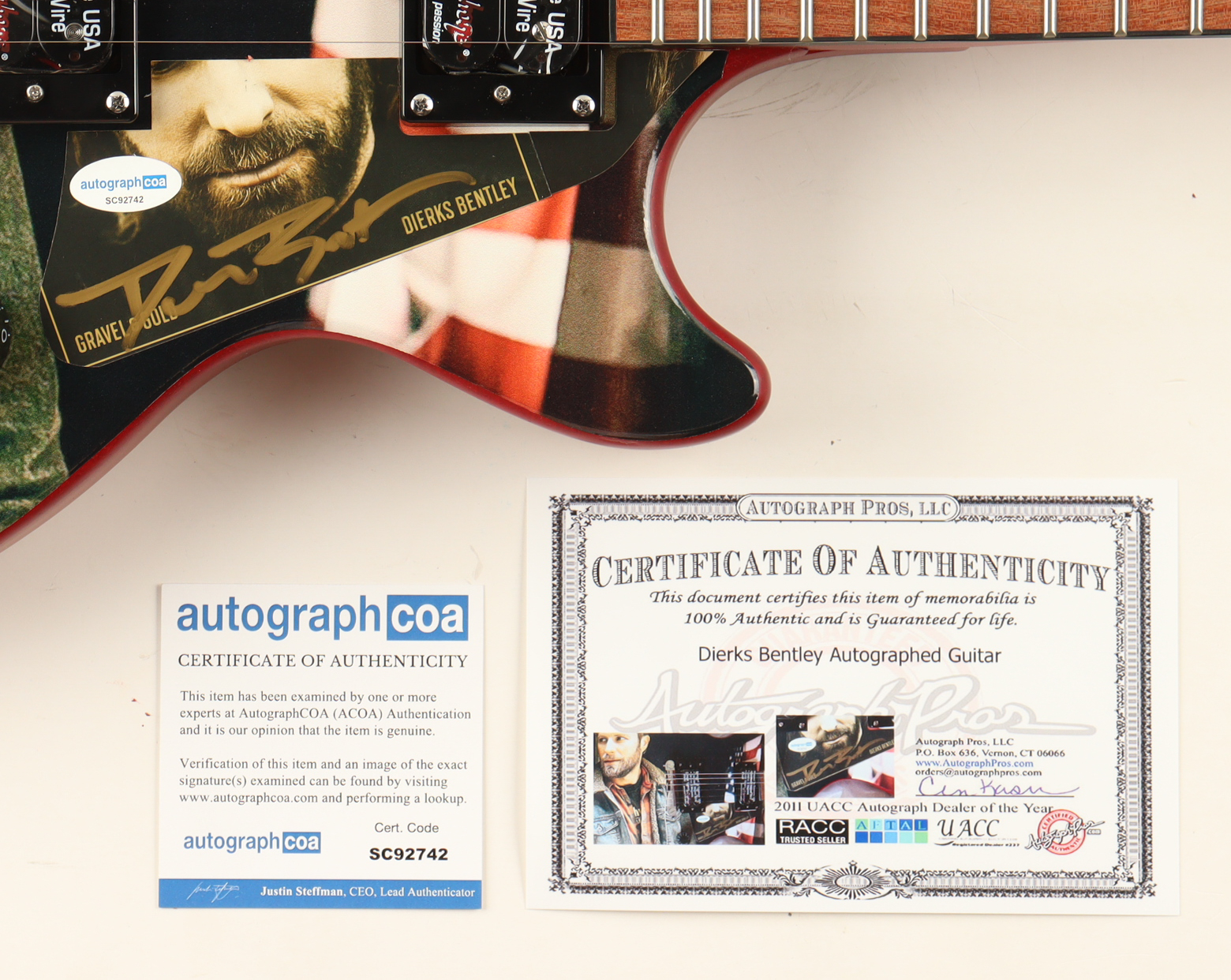Dierks Bentley Signed Custom Les Paul Electric Guitar (AutographCOA & AutographPros) at PristineAuction.com Dierks Bentley Signed Custom Les Paul Electric Guitar (AutographCOA & AutographPros) at PristineAuction.com