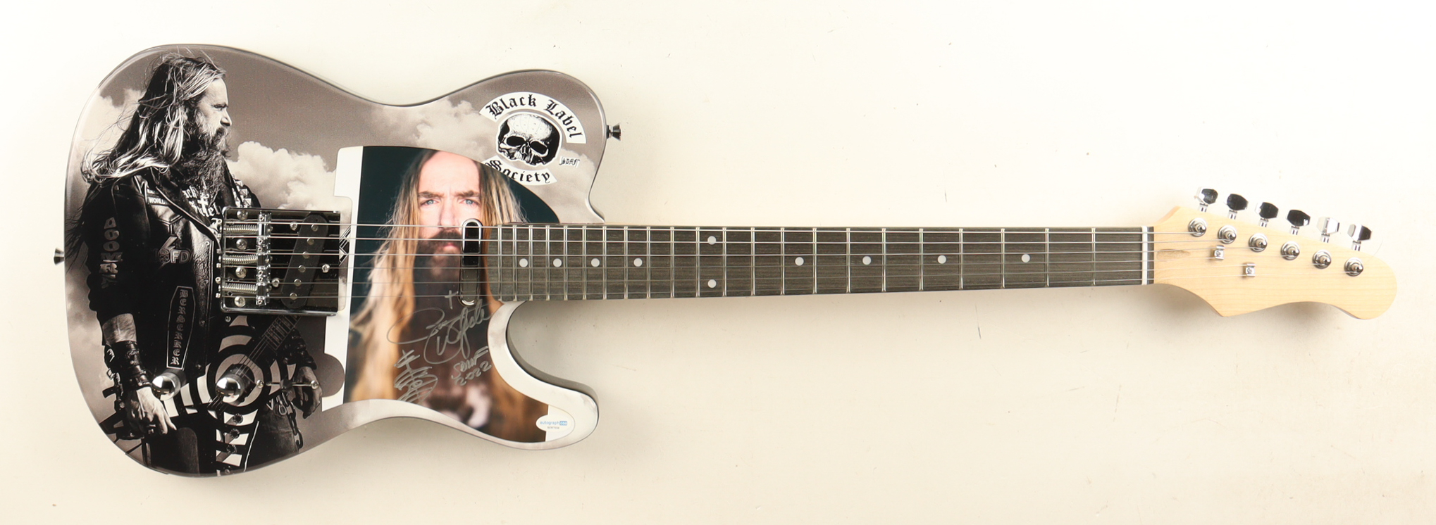 Zakk Wylde Signed Custom 39" Electric Guitar Inscribed "SDMF 2022" with Guitar Sketch (AutographCOA & AP) at PristineAuction.com Zakk Wylde Signed Custom 39" Electric Guitar Inscribed "SDMF 2022" with Guitar Sketch (AutographCOA & AP) at PristineAuction.com