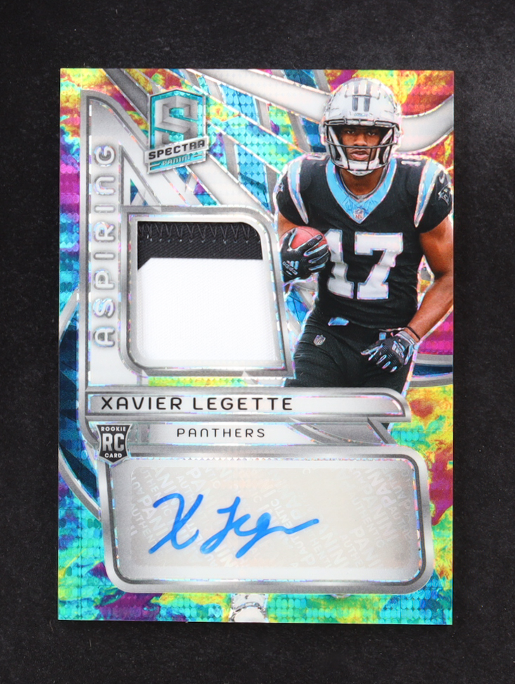 Xavier Legette 2024 Panini Spectra Aspiring Patch Autographs Celestial #6 RC #11/75 at PristineAuction.com Xavier Legette 2024 Panini Spectra Aspiring Patch Autographs Celestial #6 RC #11/75 at PristineAuction.com