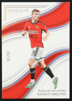 Rasmus Hojlund 2023-24 Immaculate Collection Gold #201 RC #10/10 at PristineAuction.com