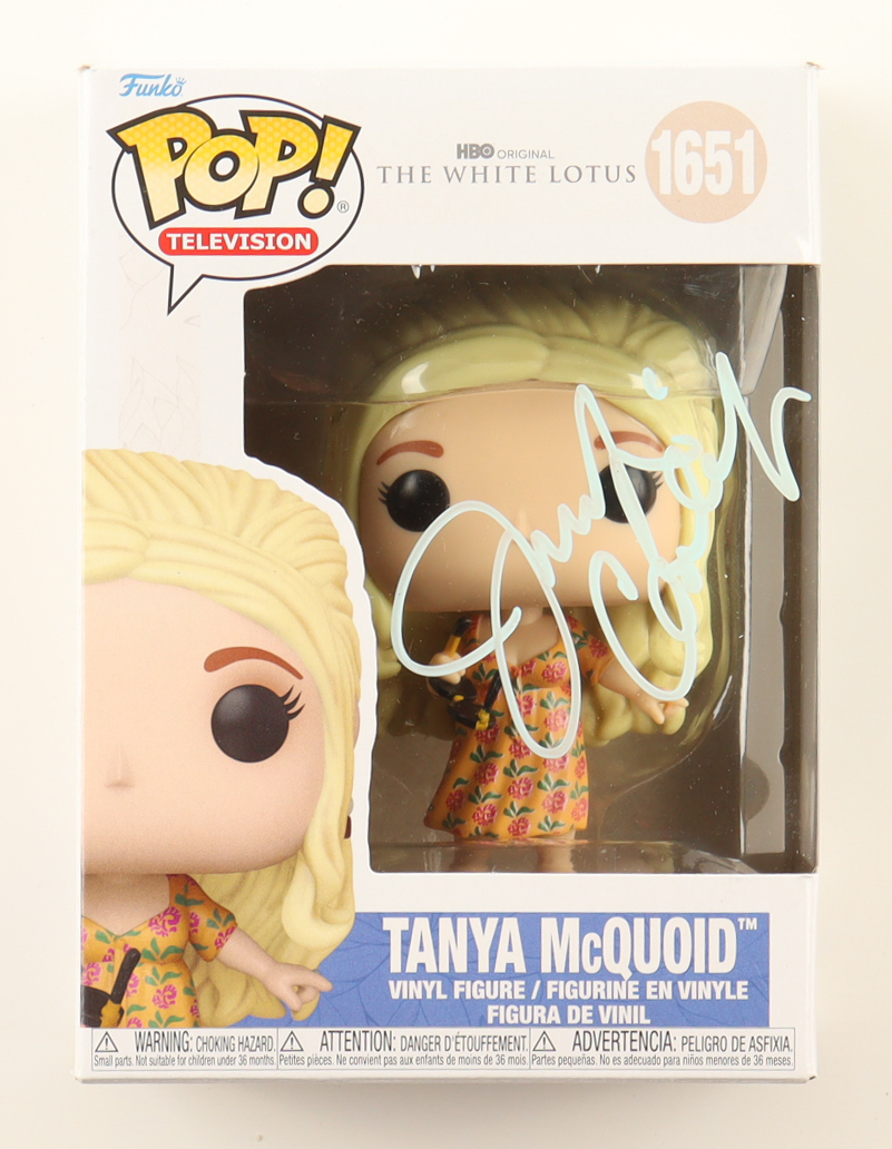 Jennifer Coolidge Signed "The White Lotus" #1651 Tanya McQuoid Funko Pop! Vinyl Figure (ACOA) at PristineAuction.com Jennifer Coolidge Signed "The White Lotus" #1651 Tanya McQuoid Funko Pop! Vinyl Figure (ACOA) at PristineAuction.com