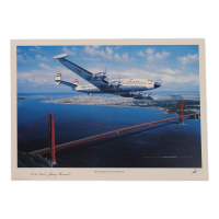 Larry Girard Signed Stan Stokes "Sentimental Journey" Lithograph Inscribed "TWA CAPT." (AIV) at PristineAuction.com