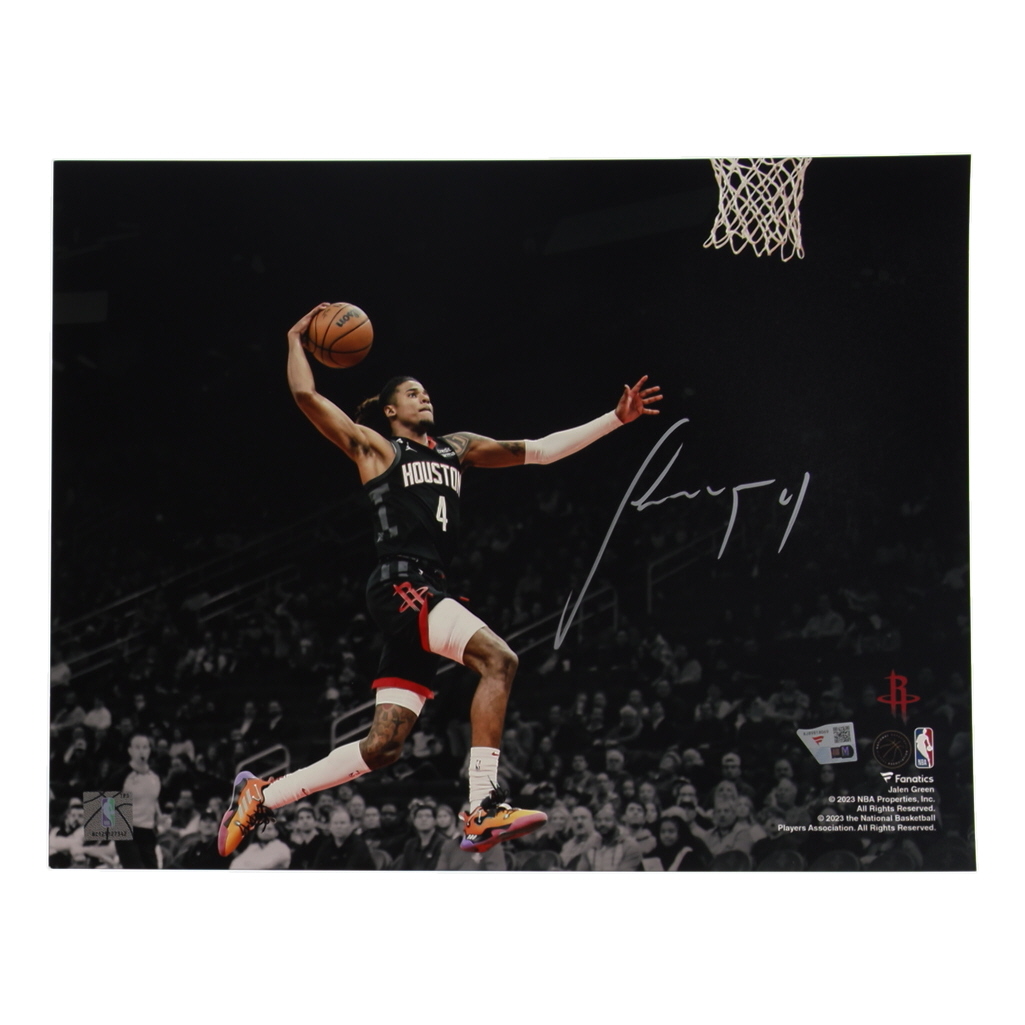 Jalen Green Signed Rockets 11x14 Photo (Fanatics) at PristineAuction.com Jalen Green Signed Rockets 11x14 Photo (Fanatics) at PristineAuction.com