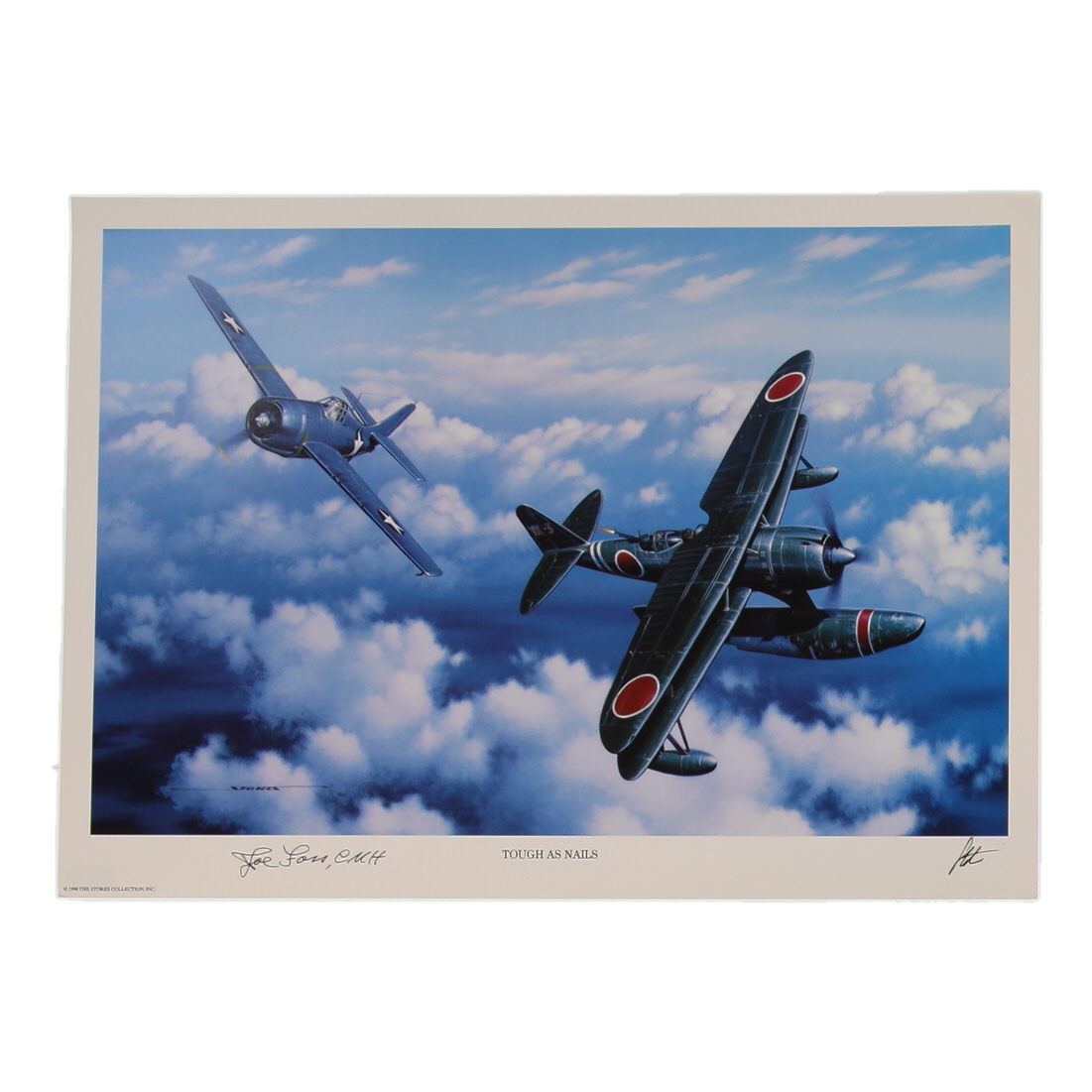 Joe Foss Signed Stan Stokes "Tough As Nails" Lithograph Inscribed "CMH" (AIV) at PristineAuction.com Joe Foss Signed Stan Stokes "Tough As Nails" Lithograph Inscribed "CMH" (AIV) at PristineAuction.com