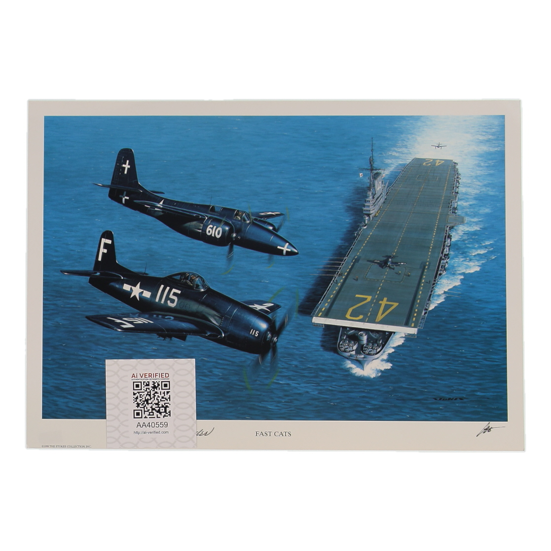 Robert M. Elder Signed Stan Stokes "Fast Cats" Lithograph (AIV) at PristineAuction.com Robert M. Elder Signed Stan Stokes "Fast Cats" Lithograph (AIV) at PristineAuction.com