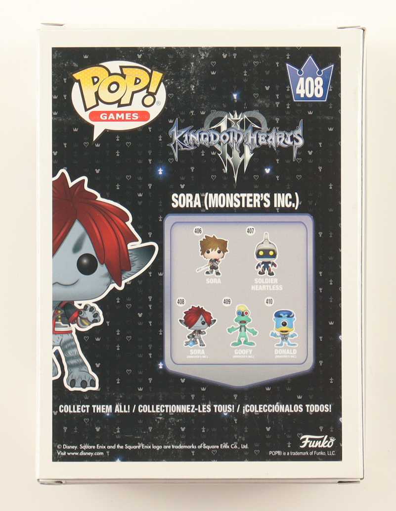 Haley Joel Osment Signed "Kingdom Hearts III" #408 Sora (Monster's Inc.) Funko Pop! Vinyl Figure (ACOA) at PristineAuction.com Haley Joel Osment Signed "Kingdom Hearts III" #408 Sora (Monster's Inc.) Funko Pop! Vinyl Figure (ACOA) at PristineAuction.com