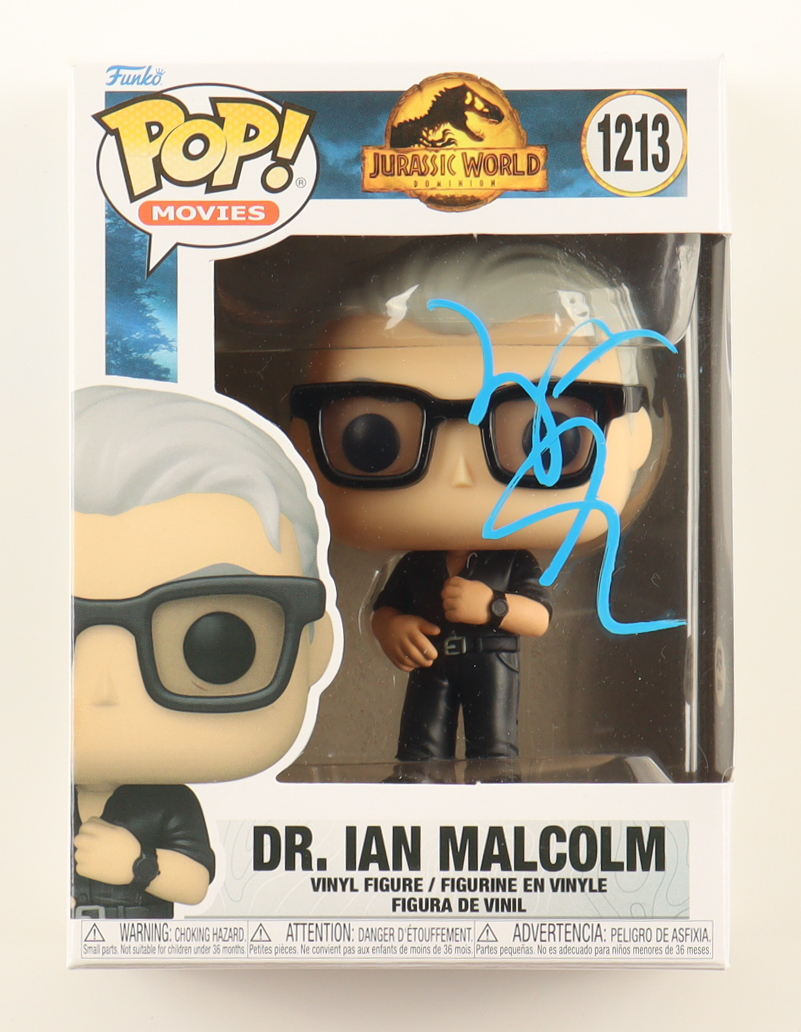Jeff Goldblum Signed "Jurassic World Dominion" #1213 Dr. Ian Malcolm Funko Pop! Vinyl Figure (PSA) at PristineAuction.com Jeff Goldblum Signed "Jurassic World Dominion" #1213 Dr. Ian Malcolm Funko Pop! Vinyl Figure (PSA) at PristineAuction.com