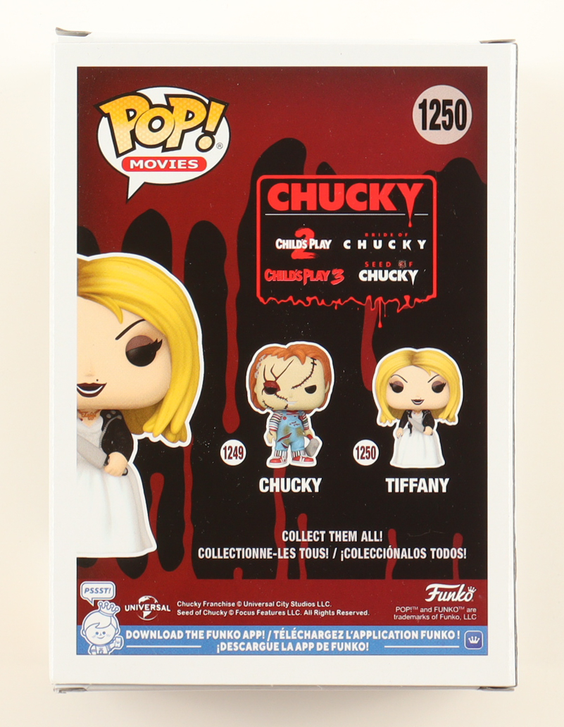 Jennifer Tilly Signed "Bride of Chucky" #1250 Tiffany Funko Pop! Vinyl Figure (PSA) at PristineAuction.com Jennifer Tilly Signed "Bride of Chucky" #1250 Tiffany Funko Pop! Vinyl Figure (PSA) at PristineAuction.com