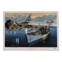 Sir Ivor Broom Signed Stan Stokes "Dangerous Duty" Lithograph (AIV) at PristineAuction.com
