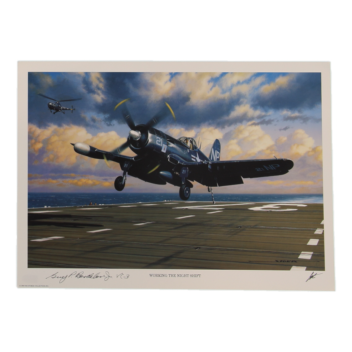 Guy Bordelon Signed Stan Stokes "Working The Night Shift" Lithograph Inscribed "VC-3" (AIV) at PristineAuction.com Guy Bordelon Signed Stan Stokes "Working The Night Shift" Lithograph Inscribed "VC-3" (AIV) at PristineAuction.com