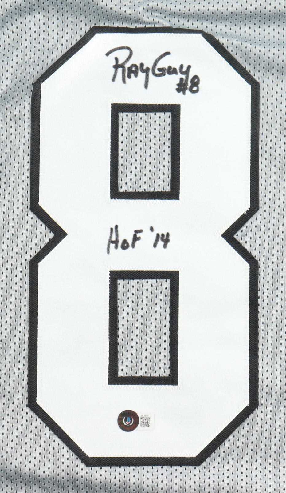 Ray Guy Signed Jersey Inscribed "HOF-14" (Beckett) at PristineAuction.com Ray Guy Signed Jersey Inscribed "HOF-14" (Beckett) at PristineAuction.com