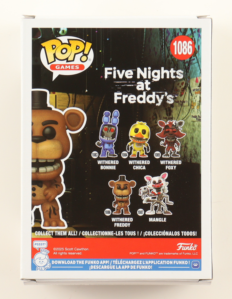 Josh Hutcherson Signed "Five Nights at Freddy's" #1086 Withered Freddy Funko Pop! Vinyl Figure (PSA) at PristineAuction.com Josh Hutcherson Signed "Five Nights at Freddy's" #1086 Withered Freddy Funko Pop! Vinyl Figure (PSA) at PristineAuction.com