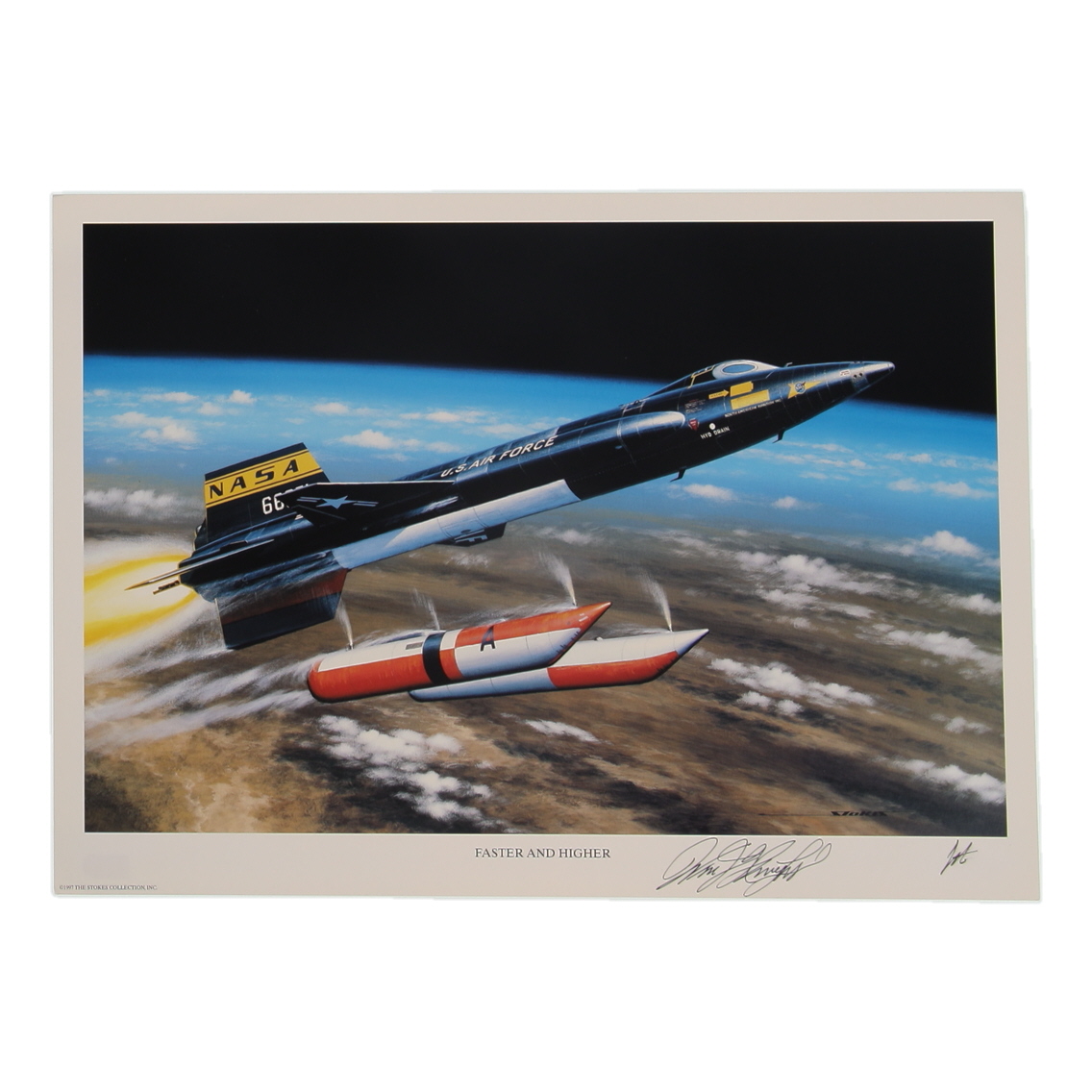 William Knight Signed Stan Stokes "Faster and Higher" Lithograph (AIV) at PristineAuction.com William Knight Signed Stan Stokes "Faster and Higher" Lithograph (AIV) at PristineAuction.com
