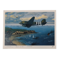 S.H. Matt Matheson Signed Stan Stokes "D-Day Invaders" Lithograph Inscribed "Maj Gen USA Ret" (AIV) at PristineAuction.com