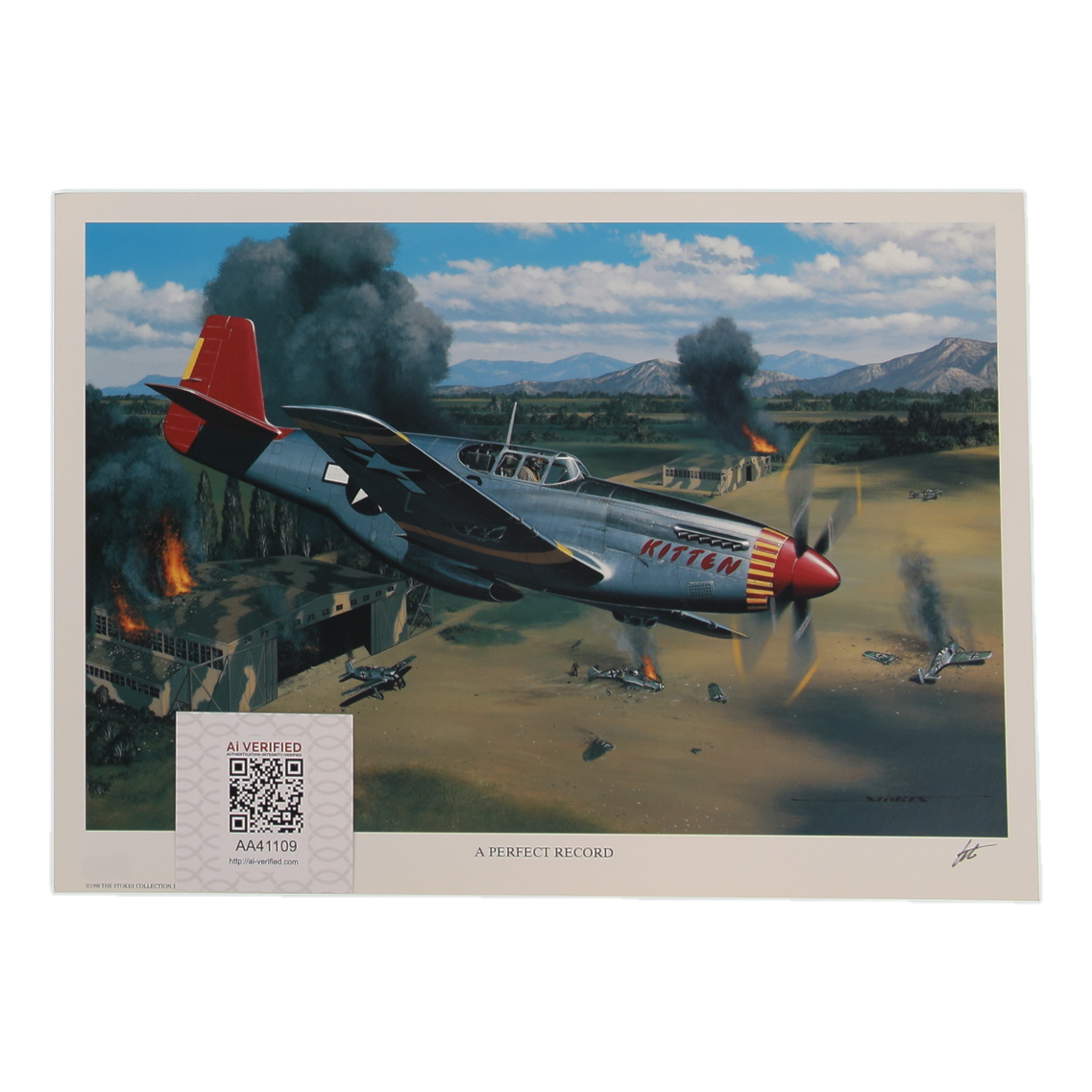 Charles McGee Signed Stan Stokes "A Perfect Record" Lithograph (AIV) at PristineAuction.com Charles McGee Signed Stan Stokes "A Perfect Record" Lithograph (AIV) at PristineAuction.com