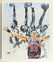 Patrick Ewing Signed Knicks 22x26 Custom Canvas Print (Steiner) at PristineAuction.com