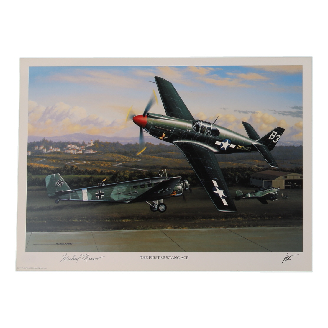 Michael T. Russo Signed Stan Stokes "The First Mustang Ace" Lithograph (AIV) at PristineAuction.com Michael T. Russo Signed Stan Stokes "The First Mustang Ace" Lithograph (AIV) at PristineAuction.com