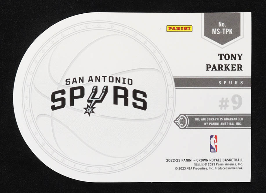 Tony Parker 2022-23 Crown Royale Majestic Signatures #9 #47/49 at PristineAuction.com Tony Parker 2022-23 Crown Royale Majestic Signatures #9 #47/49 at PristineAuction.com