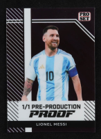 Lionel Messi Leaf Pro Set Clear Purple Pre-Production Proof #NNO #1/1 at PristineAuction.com