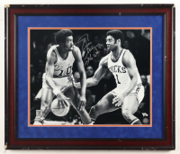 Earl Monroe Signed Bullets Custom Framed Photo Display Inscribed "The Pearl" (Fanatics & Steiner) at PristineAuction.com