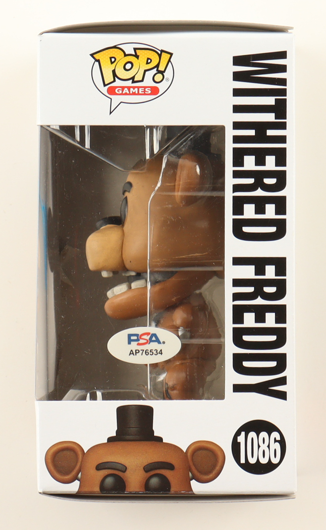 Josh Hutcherson Signed "Five Nights at Freddy's" #1086 Withered Freddy Funko Pop! Vinyl Figure (PSA) at PristineAuction.com Josh Hutcherson Signed "Five Nights at Freddy's" #1086 Withered Freddy Funko Pop! Vinyl Figure (PSA) at PristineAuction.com