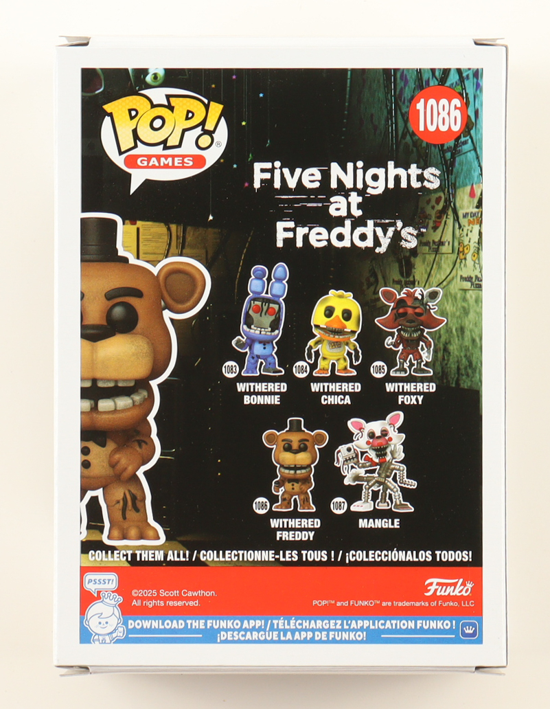 Josh Hutcherson Signed "Five Nights at Freddy's" #1086 Withered Freddy Funko Pop! Vinyl Figure (PSA) at PristineAuction.com Josh Hutcherson Signed "Five Nights at Freddy's" #1086 Withered Freddy Funko Pop! Vinyl Figure (PSA) at PristineAuction.com