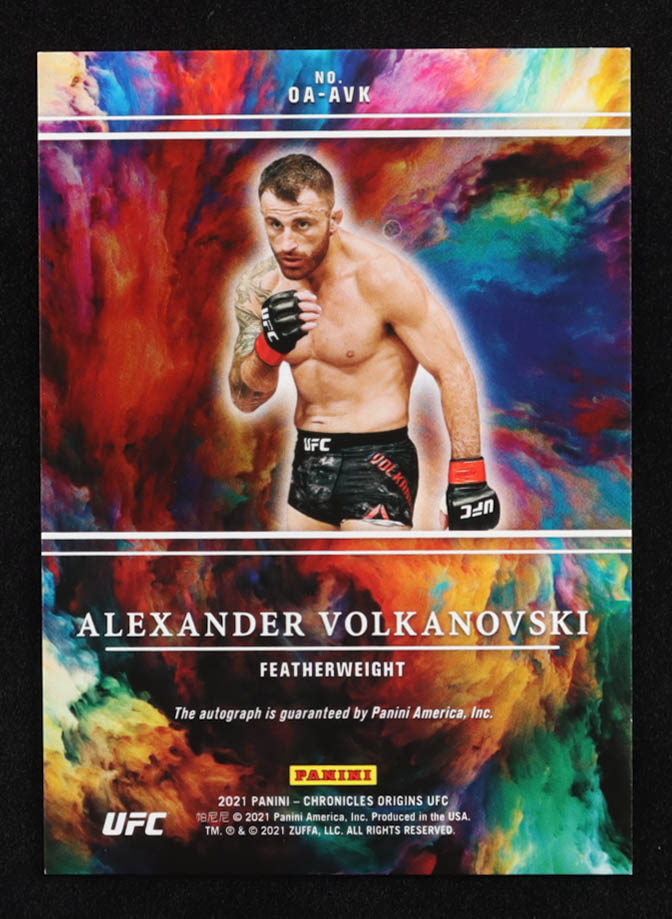 Alexander Volkanovski 2021 Panini Chronicles Origins UFC Autographs #OAAVK at PristineAuction.com Alexander Volkanovski 2021 Panini Chronicles Origins UFC Autographs #OAAVK at PristineAuction.com