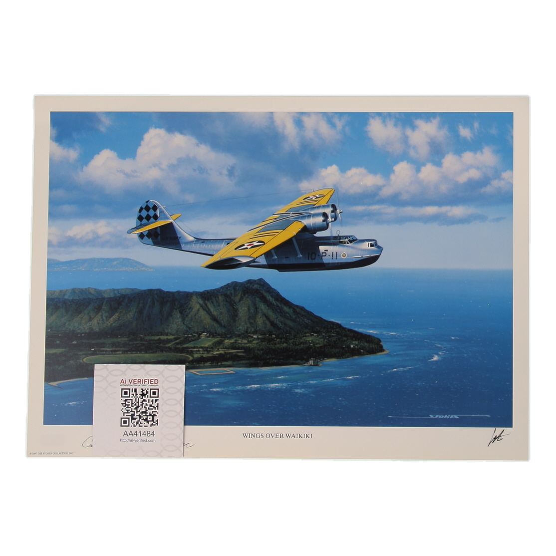 Cole Windham Signed Stan Stokes "Wings Over Waikiki" Lithograph (AIV) at PristineAuction.com Cole Windham Signed Stan Stokes "Wings Over Waikiki" Lithograph (AIV) at PristineAuction.com