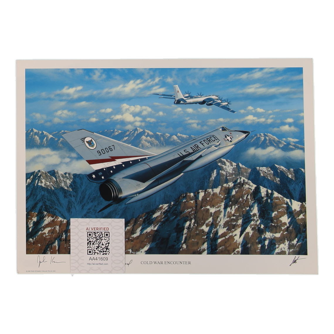 John Kane & Chuck Townsend Signed Stan Stokes "Cold War Encounter" Lithograph (AIV) at PristineAuction.com John Kane & Chuck Townsend Signed Stan Stokes "Cold War Encounter" Lithograph (AIV) at PristineAuction.com