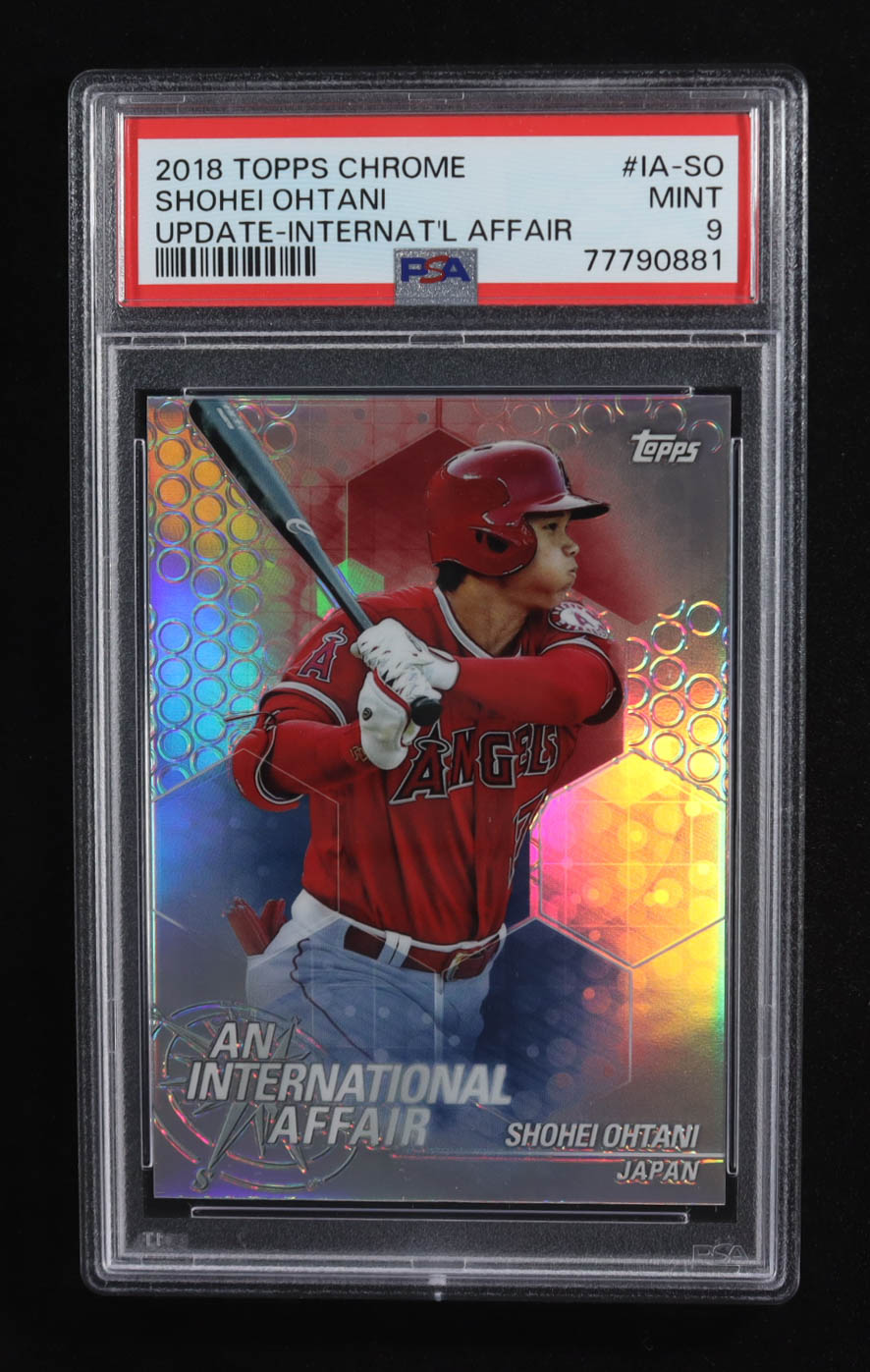 Shohei Ohtani 2018 Topps Chrome Update An International Affair #IASO RC (PSA 9) at PristineAuction.com Shohei Ohtani 2018 Topps Chrome Update An International Affair #IASO RC (PSA 9) at PristineAuction.com