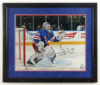 Henrik Lundqvist Signed Rangers Custom Framed Photo Display (Fanatics) at PristineAuction.com