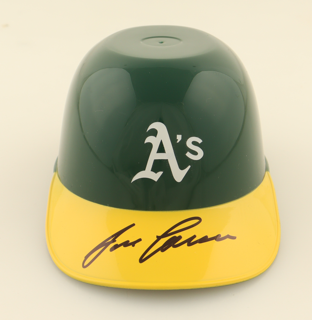 Jose Canseco Signed Athletics Micro Batting Helmet (Beckett) at PristineAuction.com Jose Canseco Signed Athletics Micro Batting Helmet (Beckett) at PristineAuction.com