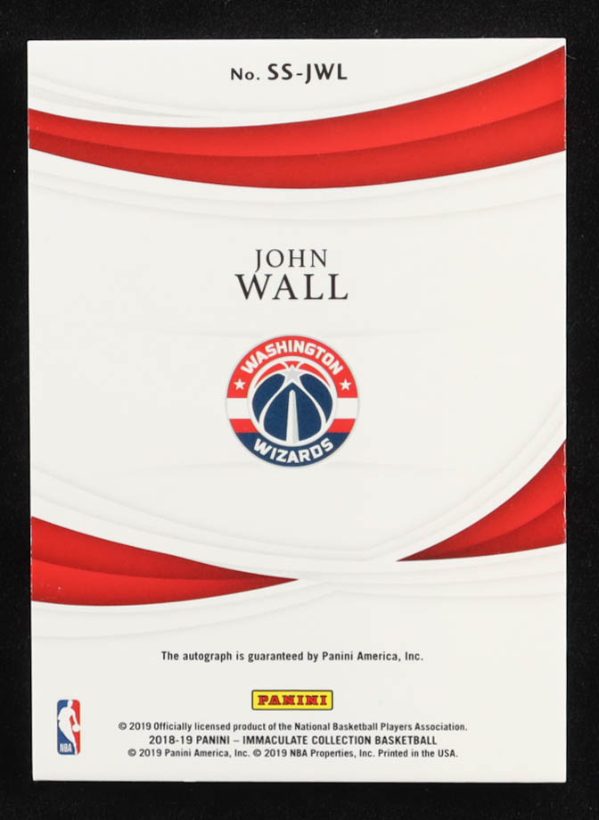 John Wall 2018-19 Immaculate Collection Shadowbox Signatures #36 #11/49 at PristineAuction.com John Wall 2018-19 Immaculate Collection Shadowbox Signatures #36 #11/49 at PristineAuction.com