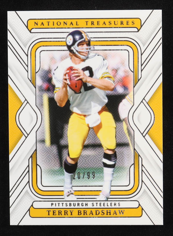 Terry Bradshaw 2024 Panini National Treasures #85 #20/99 at PristineAuction.com Terry Bradshaw 2024 Panini National Treasures #85 #20/99 at PristineAuction.com
