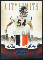 Brian Urlacher 2010 Panini City Limits Plates and Patches Game-Worn Jersey #22 #18/25 at PristineAuction.com