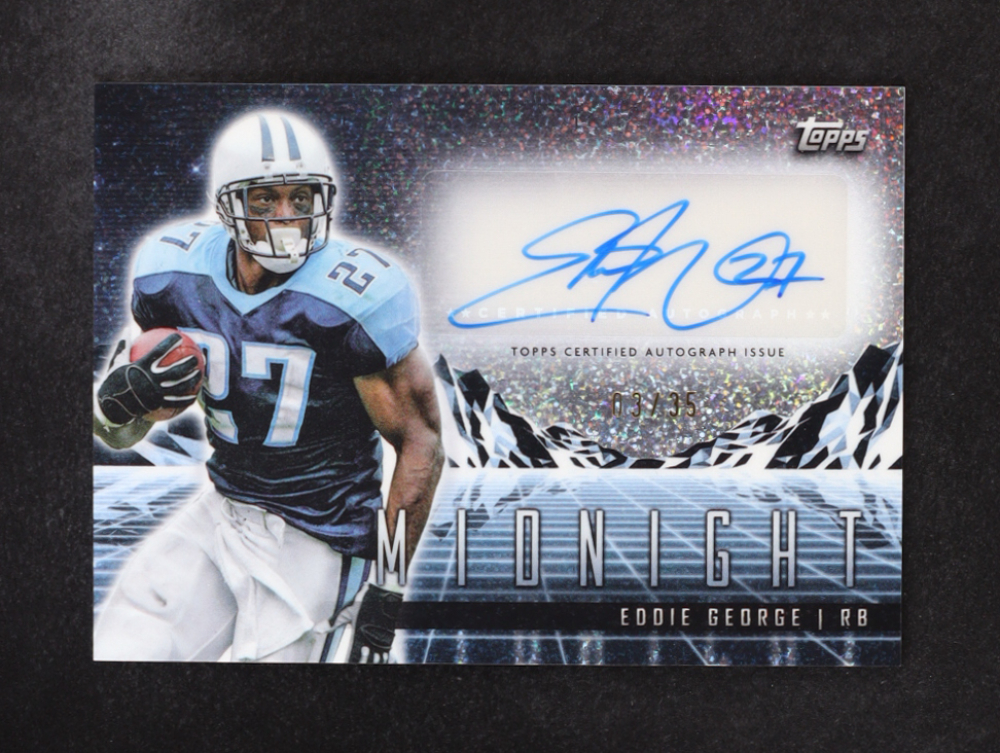Eddie George 2024 Topps Midnight Horizon Signatures Winter Solstice #HZSEG #3/35
