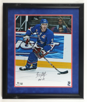 Brian Leetch Signed Rangers Custom Framed Photo Display Inscribed "HOF 09" (Fanatics) at PristineAuction.com